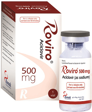 آسیکلوویر  500mg پودر برای سوسپانسیون تزریقی