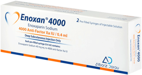 انوکساپارین سدیم  4000[iU](40mg),0.4mL سرنگ تزریقی