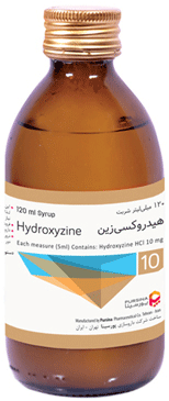 هیدروکسی زین هیدروکلراید  10mg/5mL,120mL شربت خوراکی