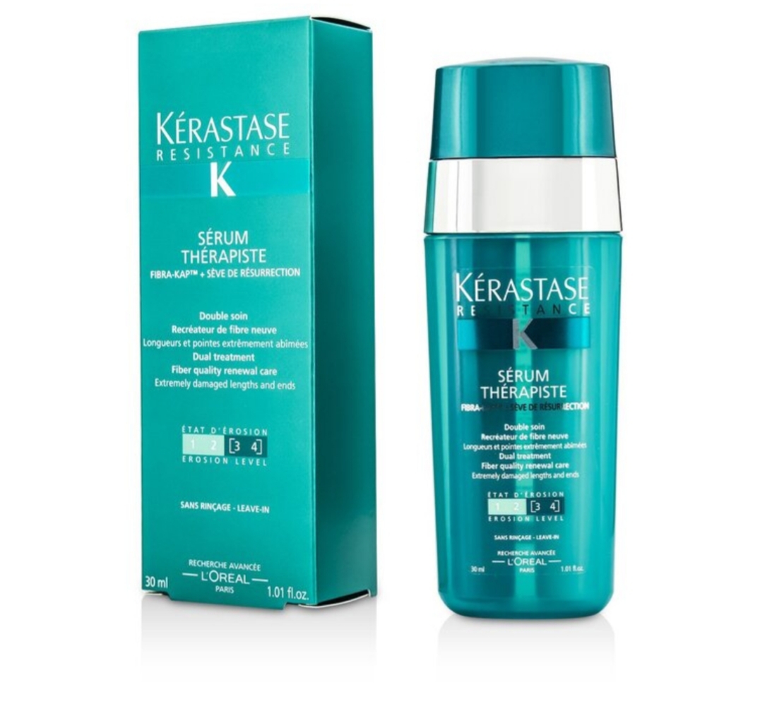 فراورده های حالت دهنده ،نرم کننده وتثبیت کننده آرایش مو (کرمها ، لوسیونها وروغنها) KERASTASE Kerastase Resistance Serum Therapiste Dual Treatment Fiber Quality Renewal Care 1500