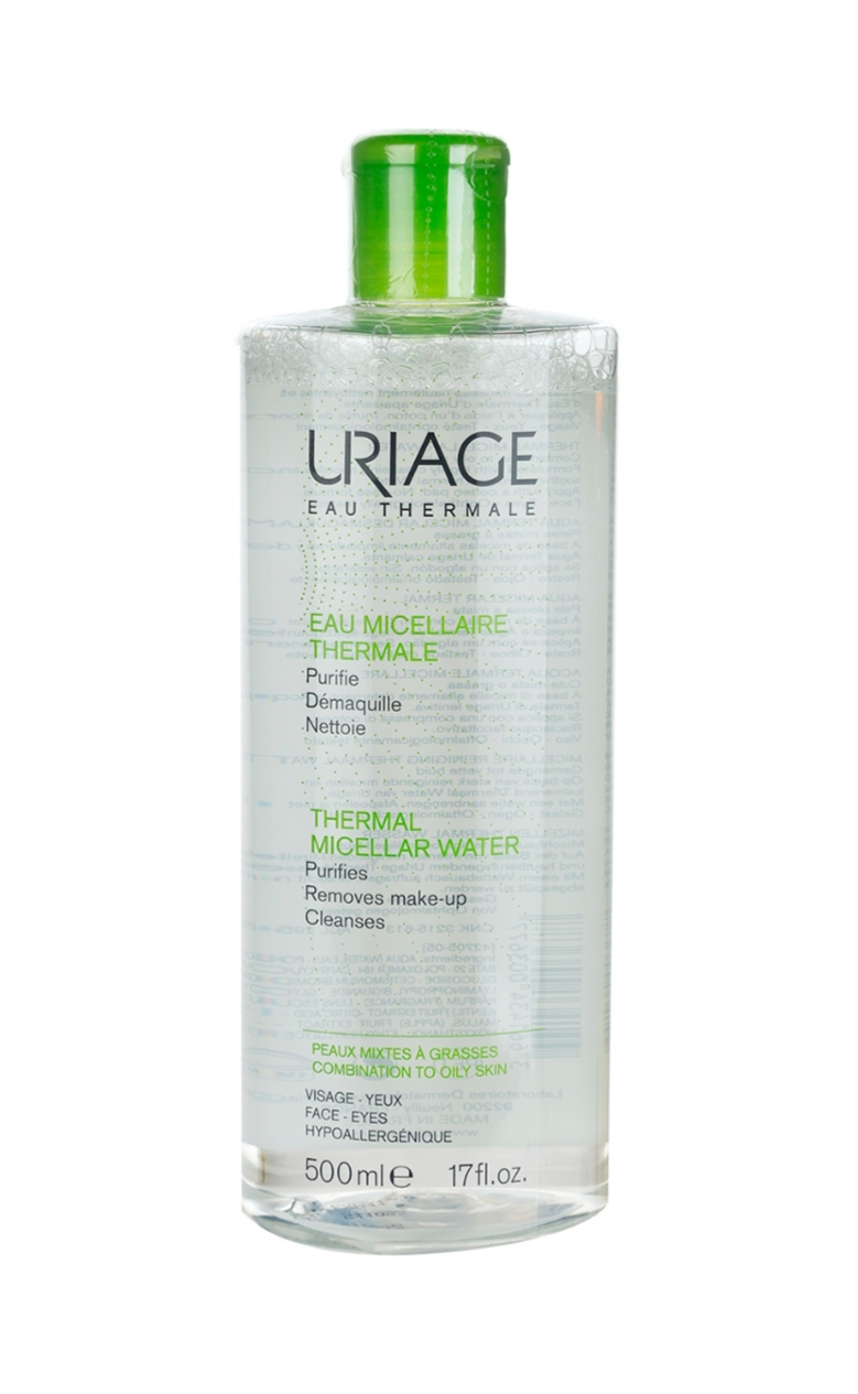 فراورده های پاک کننده آرایش از چشمها وصورت URIAGE URIAGE THERMAL MICELLAR WATER COMBINATION TO OILY SKIN 500ml